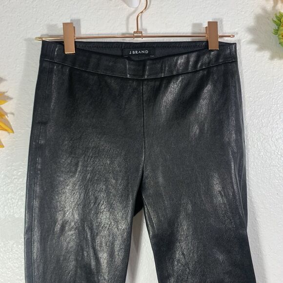 J Brand - Edita Lamb Leather Style L8007 Stretch Waist Leggings Size Small - Picture 5 of 16